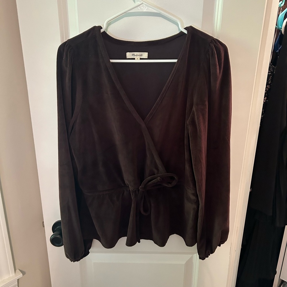 Madewell Deep purple corduroy top